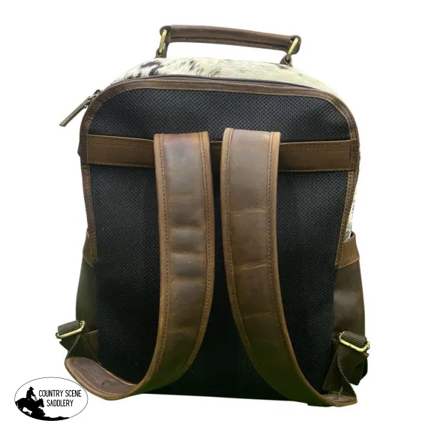 16.5" Klassy Cowgirl Hair on Cowhide Leather Backpack.