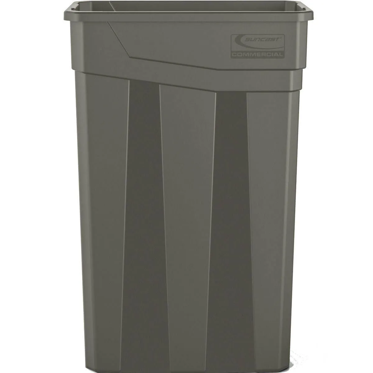 23 Gallon Resin Slim Trash Can - Gray