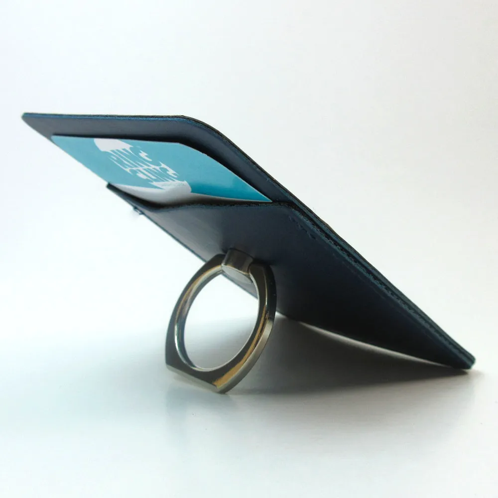 2X Universal Credit Card ID Holders Adhesive Wallet Phone Finger Ring Stand Slim