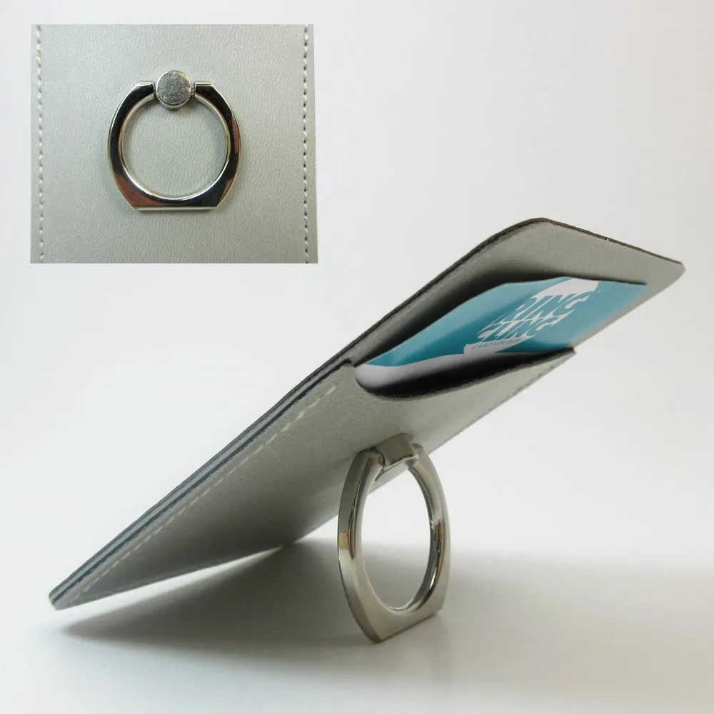 2X Universal Credit Card ID Holders Adhesive Wallet Phone Finger Ring Stand Slim