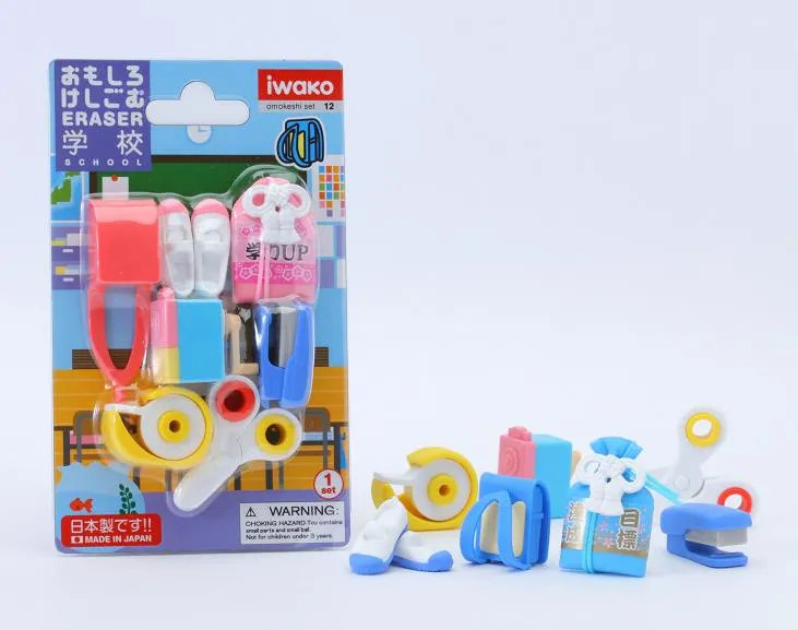 383421 IWAKO SCHOOL ERASER CARD-SINGLE