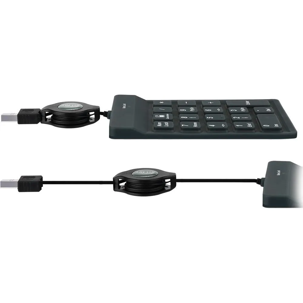 Adesso 18 Key USB Waterproof Numeric Keypad with Retractable Cable
