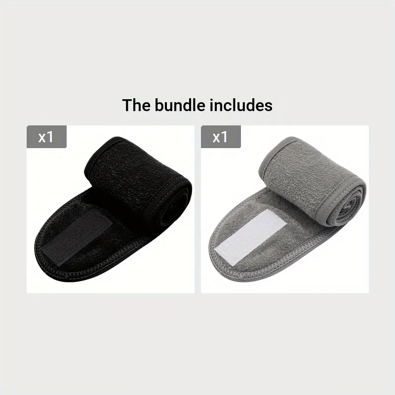 Adjustable wide headband for yoga spa makeup and showers