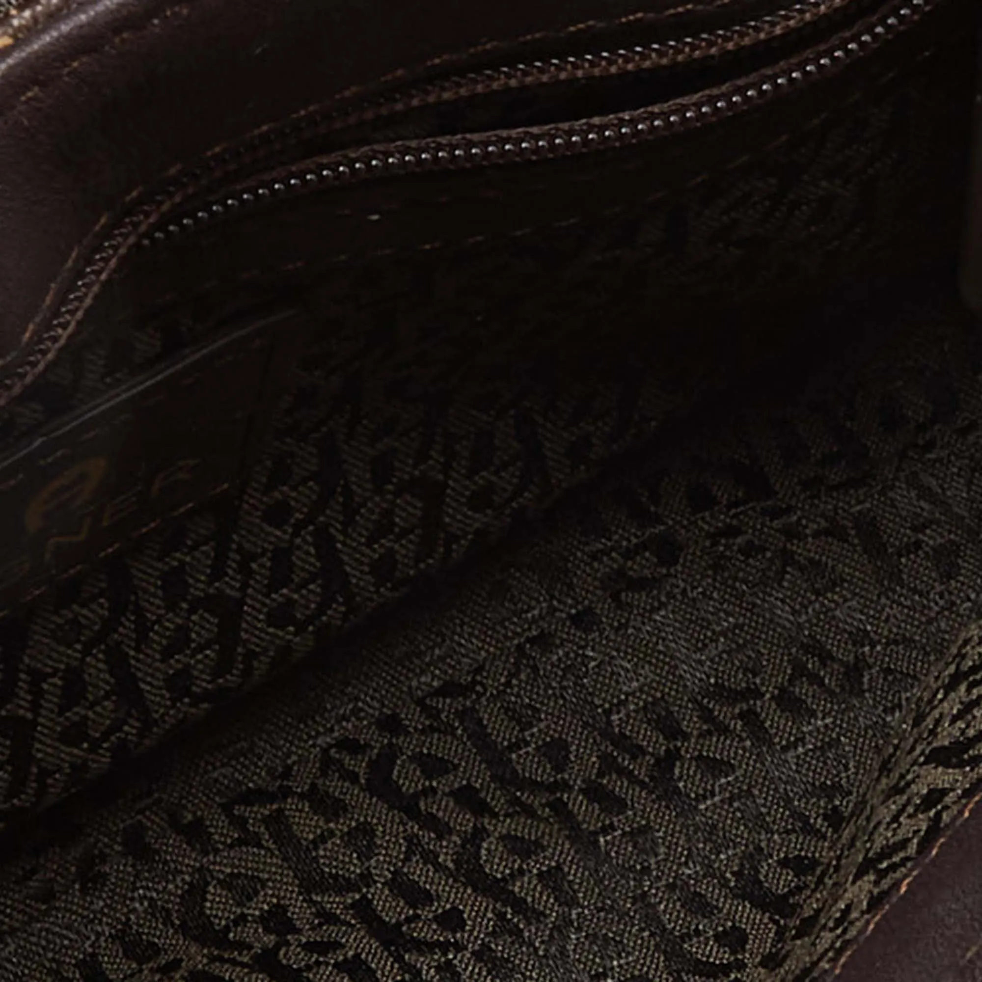 AIGNER Brown Coated Canvas and Leather Crossbody Bag