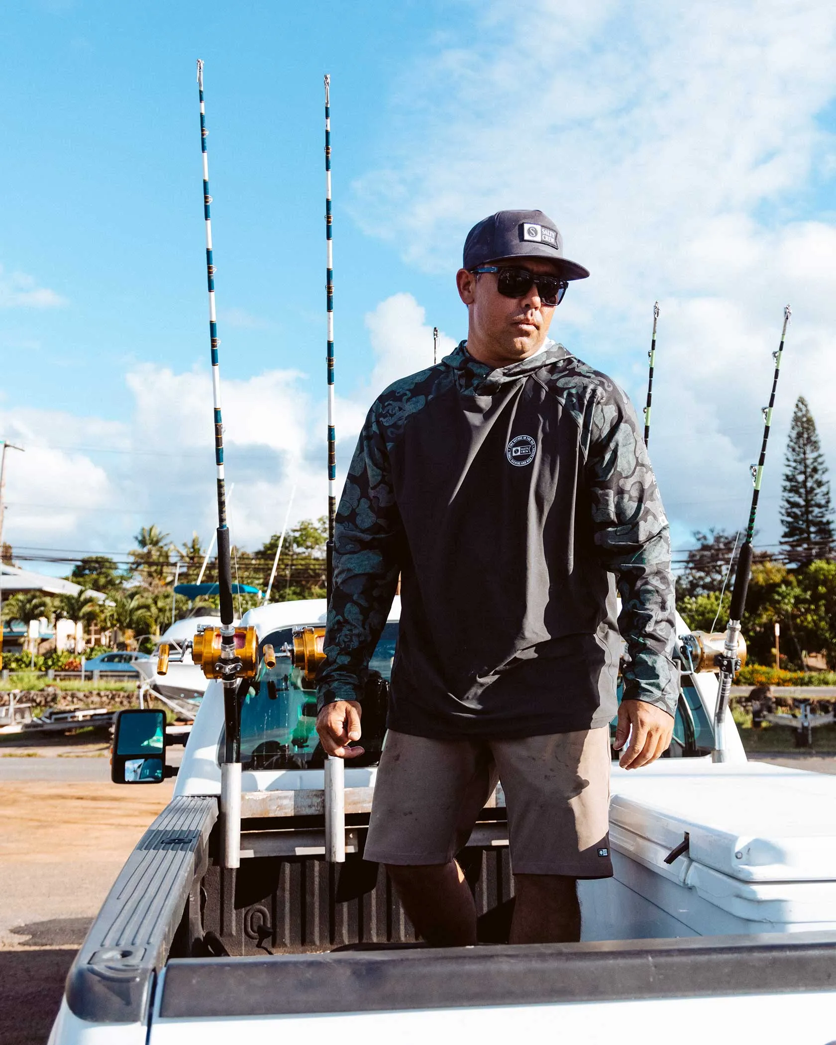 Apex Perforated Sunshirt Hoodie - Black Camo