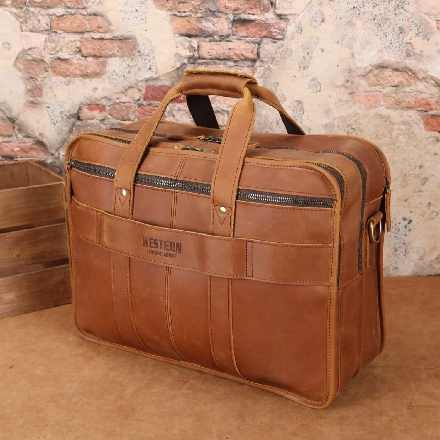 Beast of Burden – Western Large Leather Briefcase