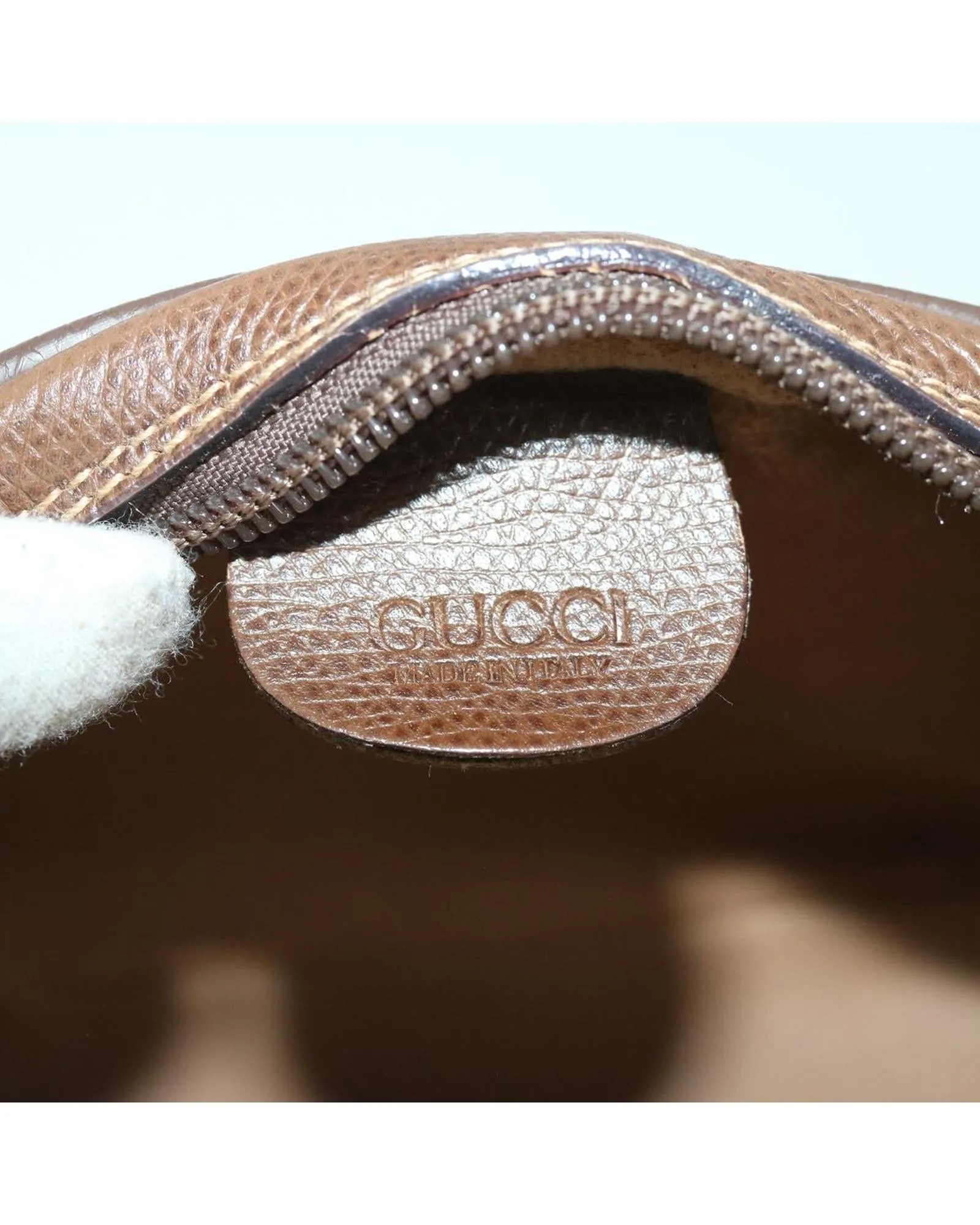 Beige GG Supreme Shoulder Bag with Web Details
