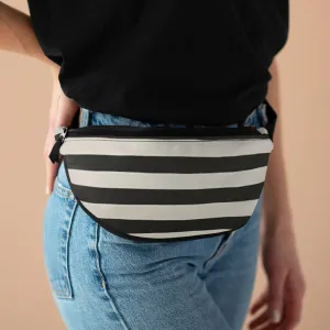 Black & White Striped crossbody bag
