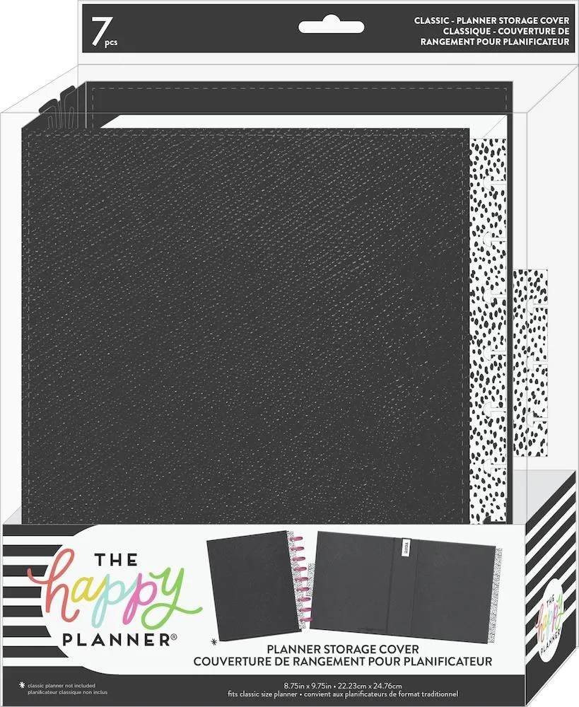 Black Dots Classic Planner Storage Cover
