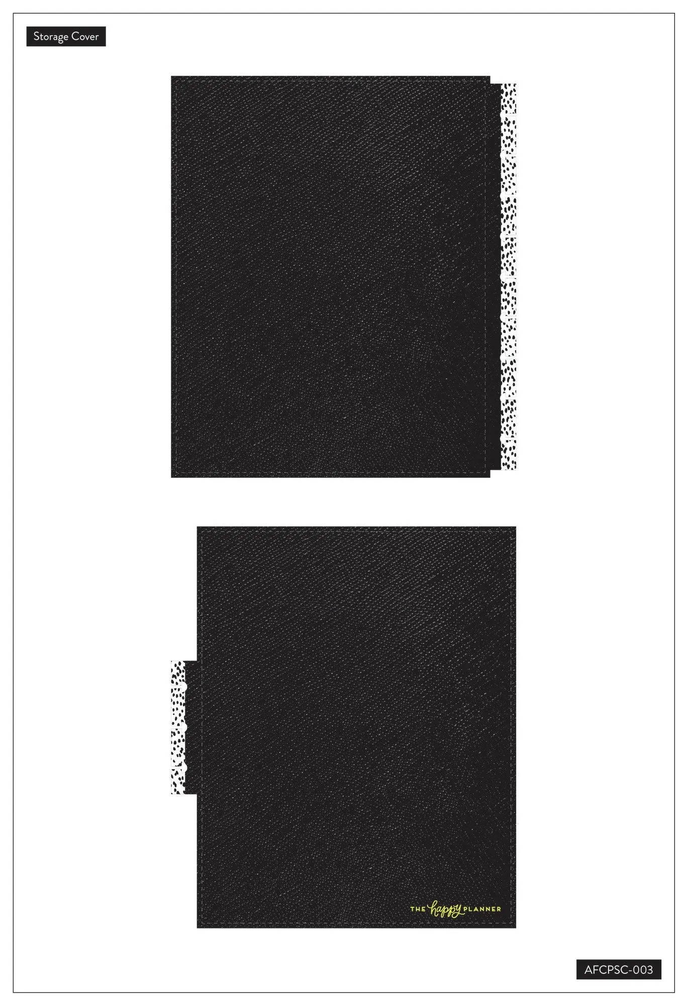 Black Dots Classic Planner Storage Cover