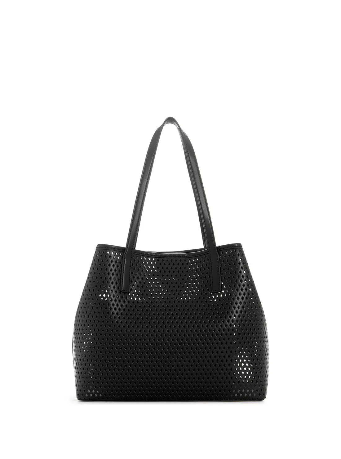 Black Woven Vikky Tote Bag
