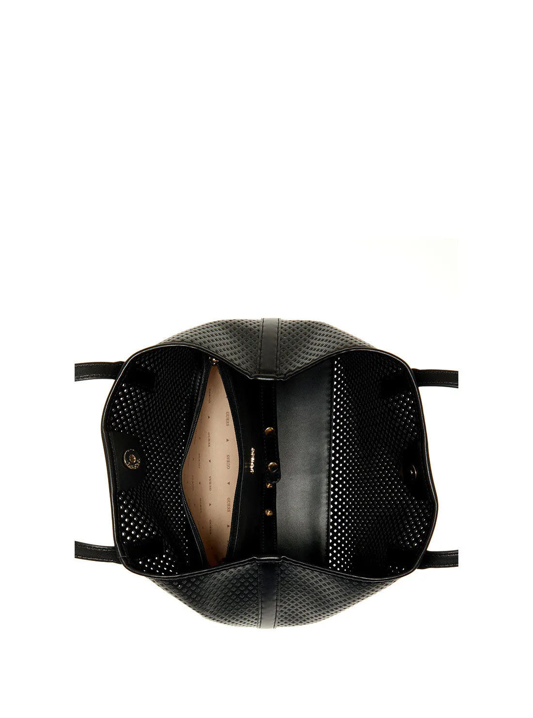 Black Woven Vikky Tote Bag