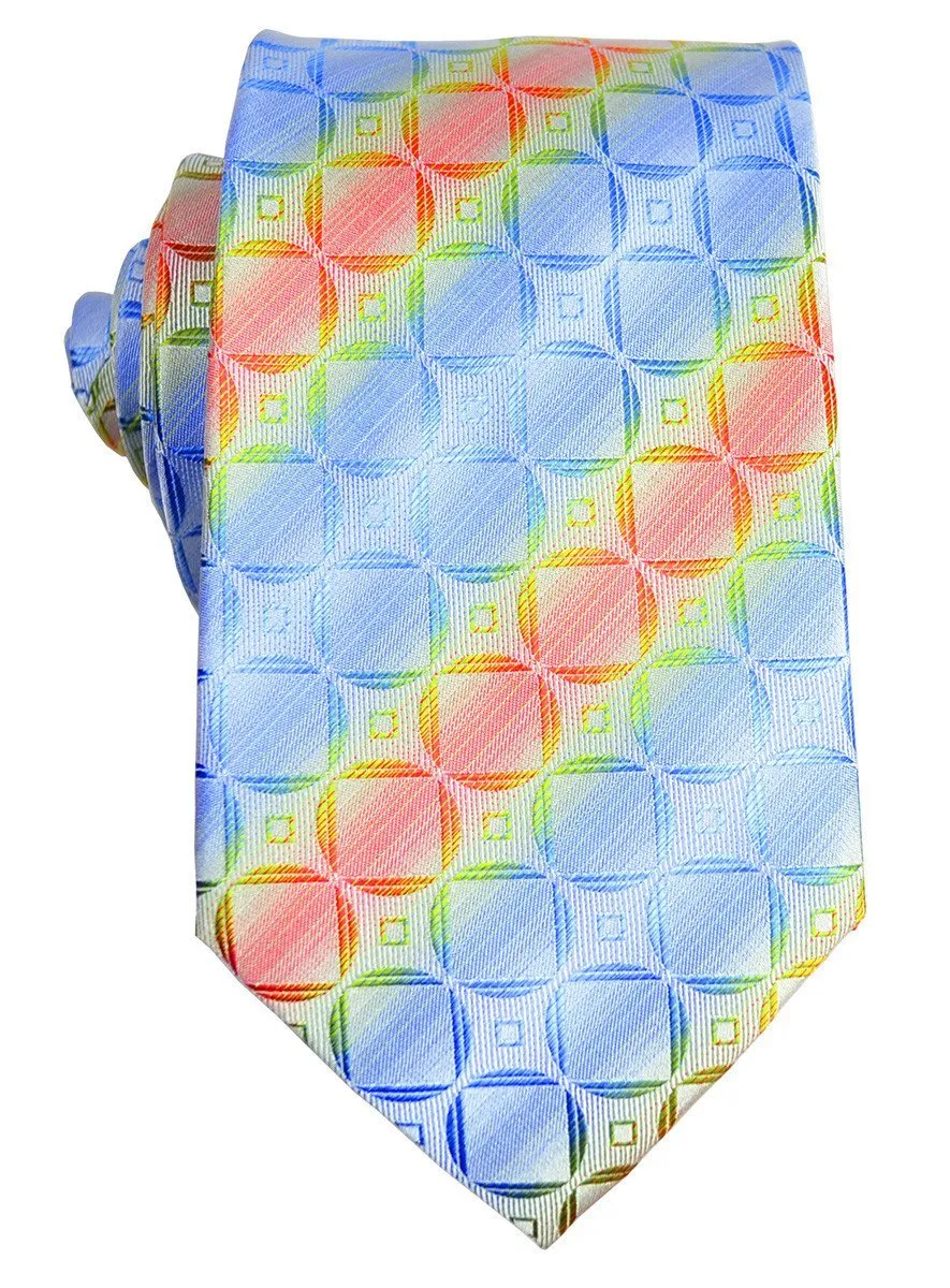 Blue Rainbow Silk Tie and Pocket Square Set
