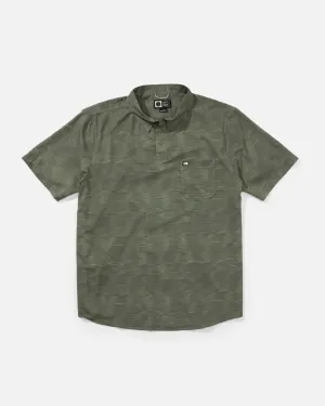 Breezer Perforated Polo - Oil Green