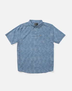 Breezer Perforated Polo - Pilot Blue