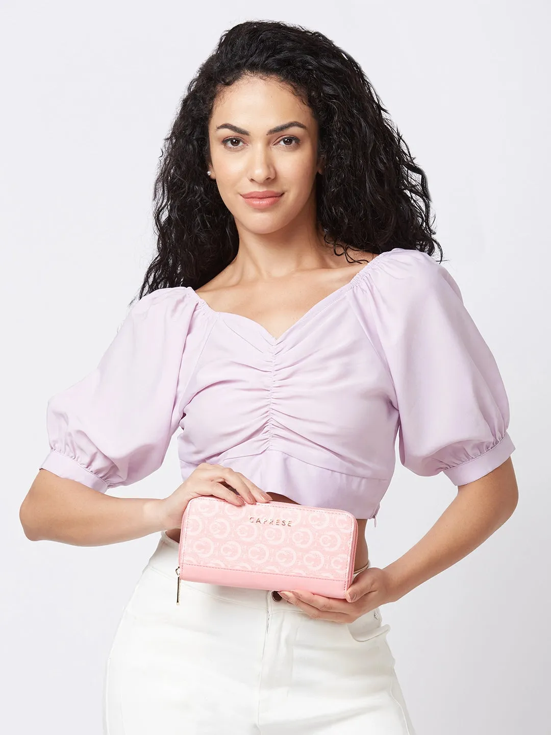 Caprese Cleo Wallet Medium Light Pink