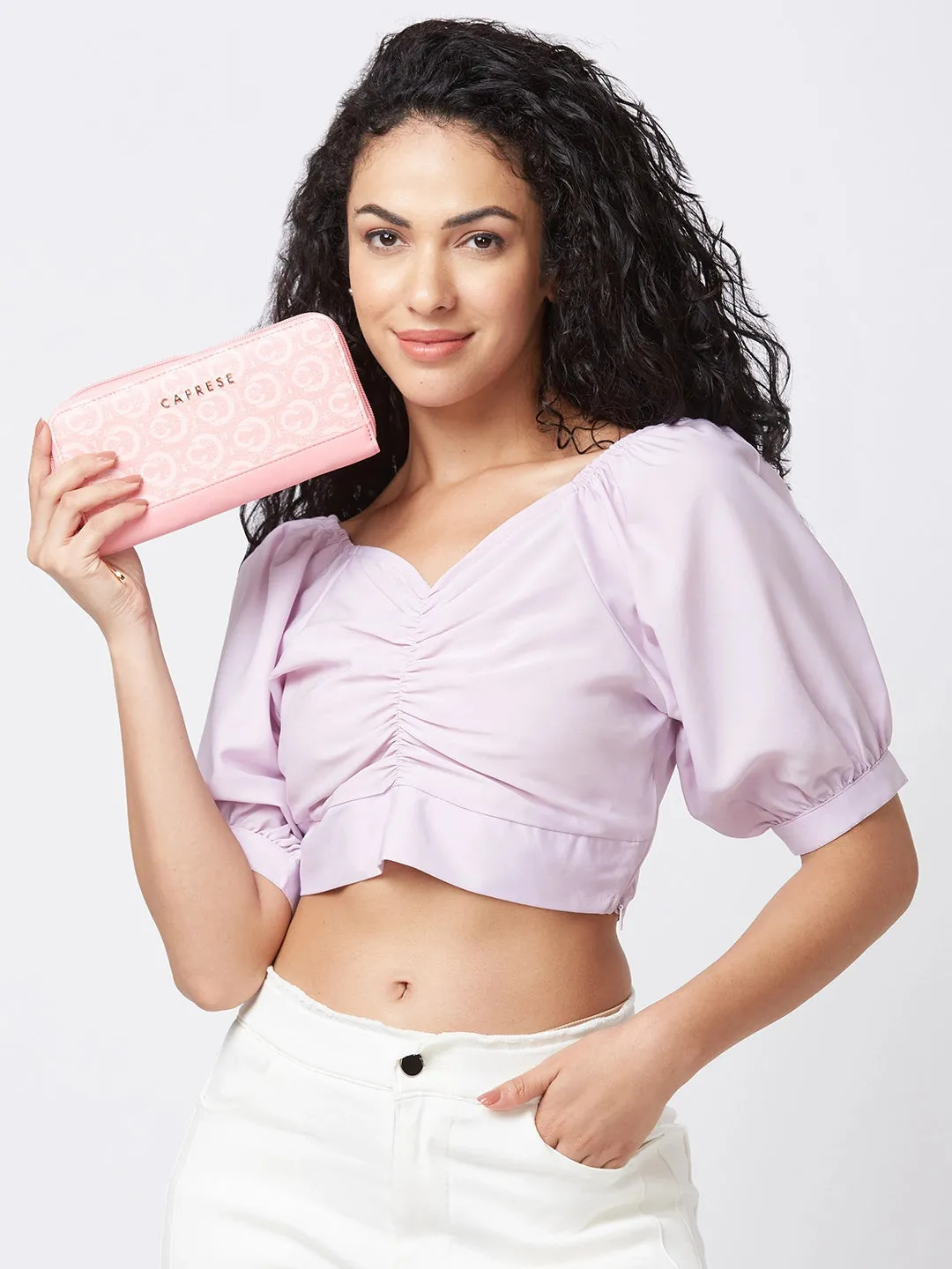 Caprese Cleo Wallet Medium Light Pink