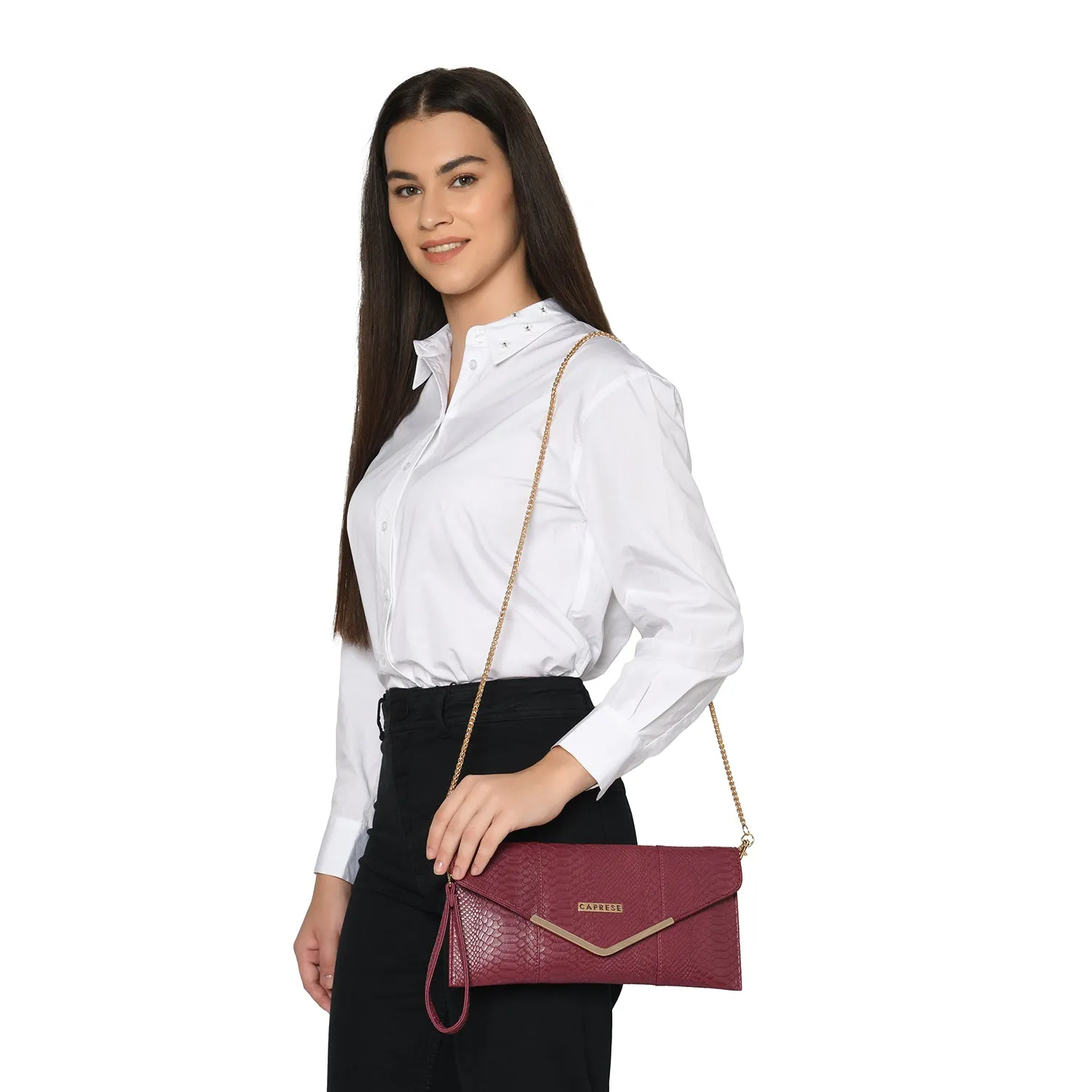 Caprese Dana Clutch Medium Crimson Red
