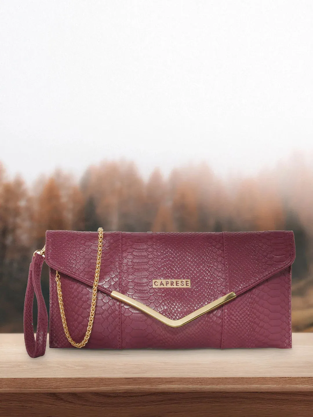 Caprese Dana Clutch Medium Crimson Red