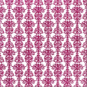 Cardstock Crafts Patterned Glitter 12in x 12in Damask 2 Crimson