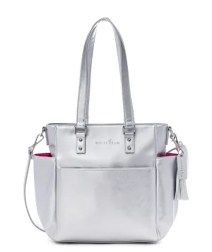 Silver Metallic Carina Tote Bag - Outlet Final Sale