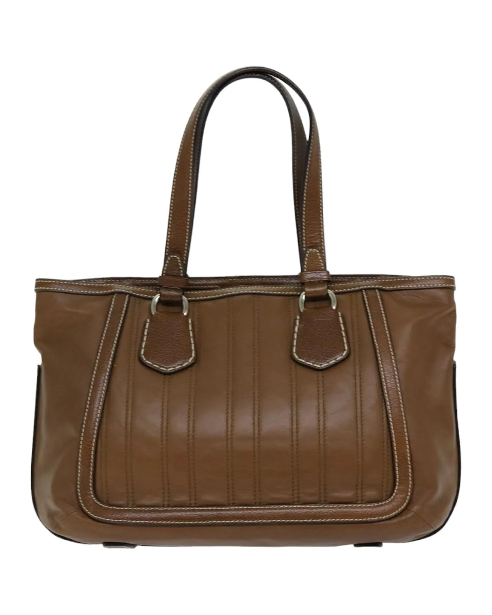CELINE Cabas Phantom Tote Brown Leather Handbag