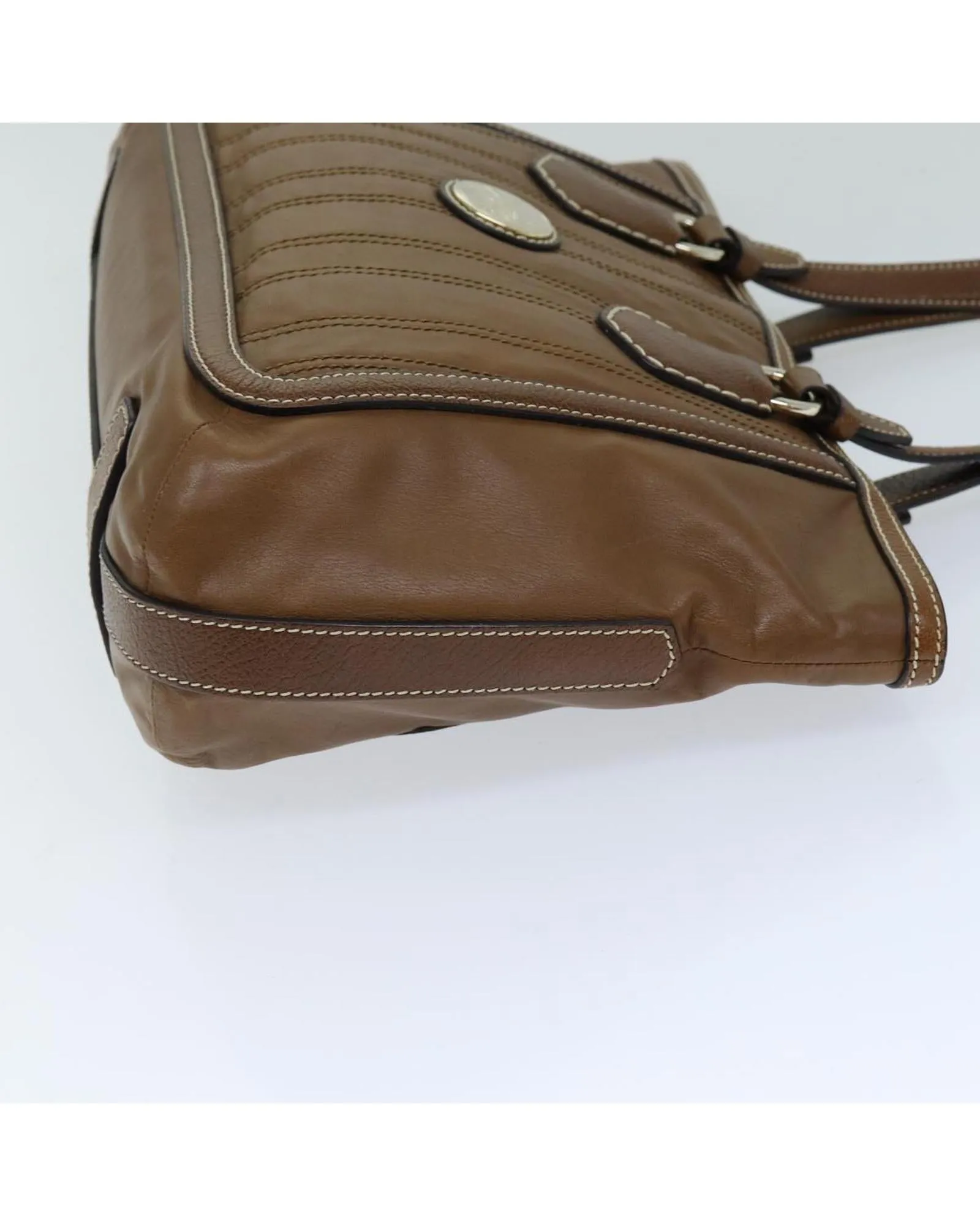 CELINE Cabas Phantom Tote Brown Leather Handbag