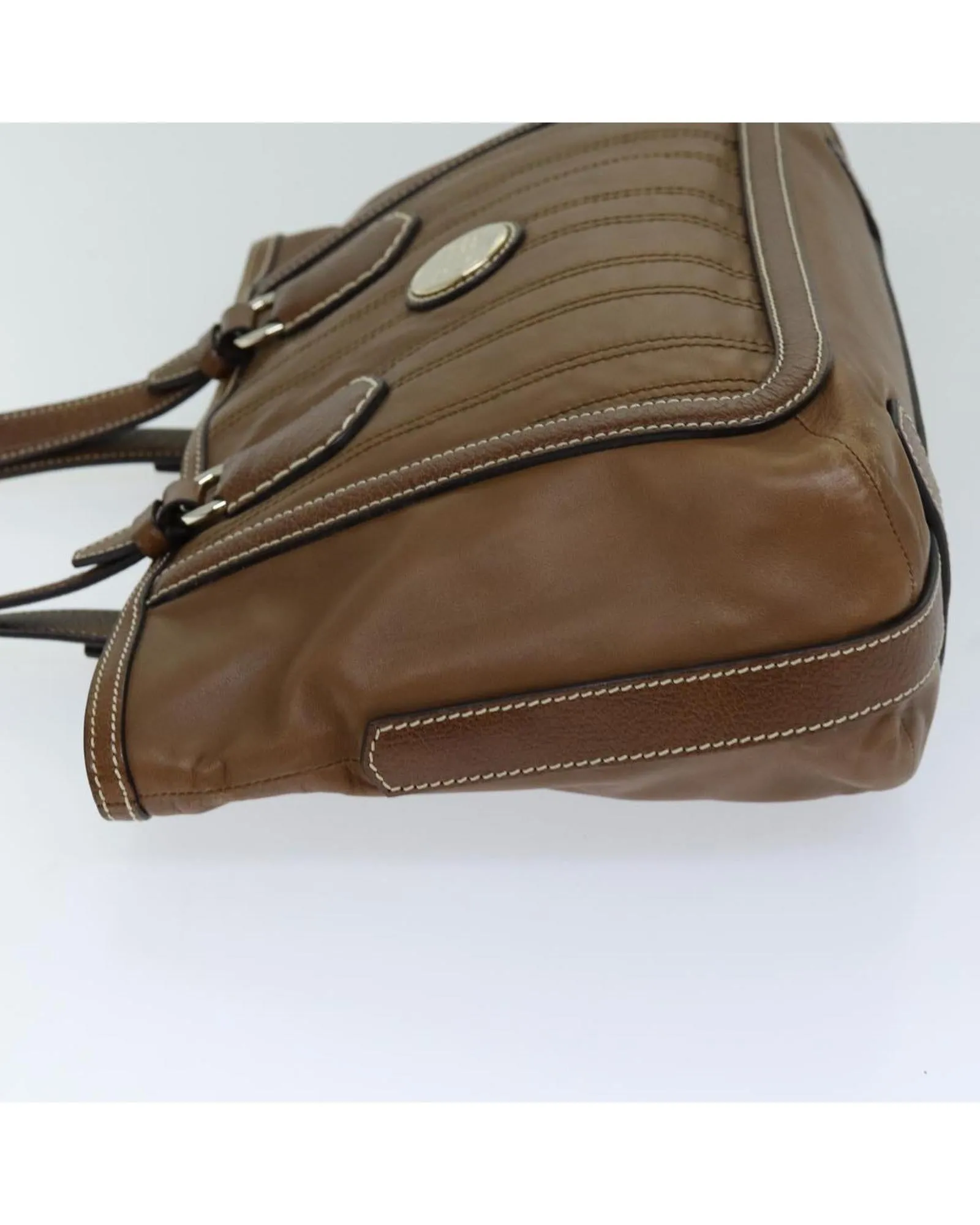 CELINE Cabas Phantom Tote Brown Leather Handbag