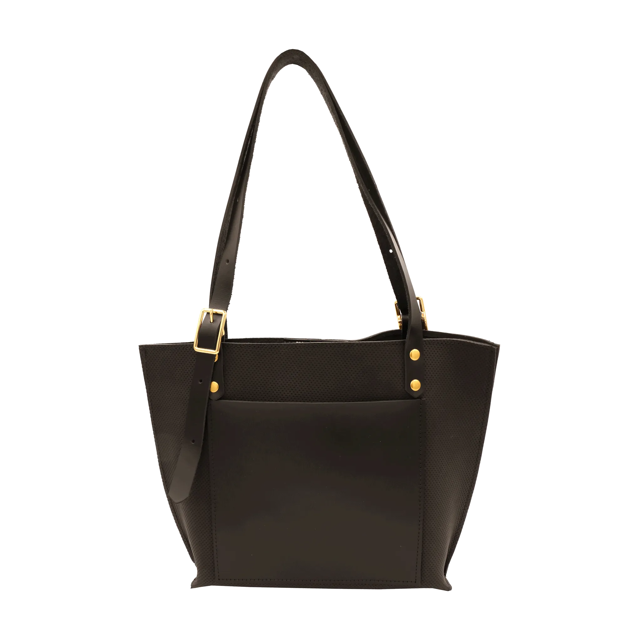 Charlotte Mini Tote in Perforated Noir
