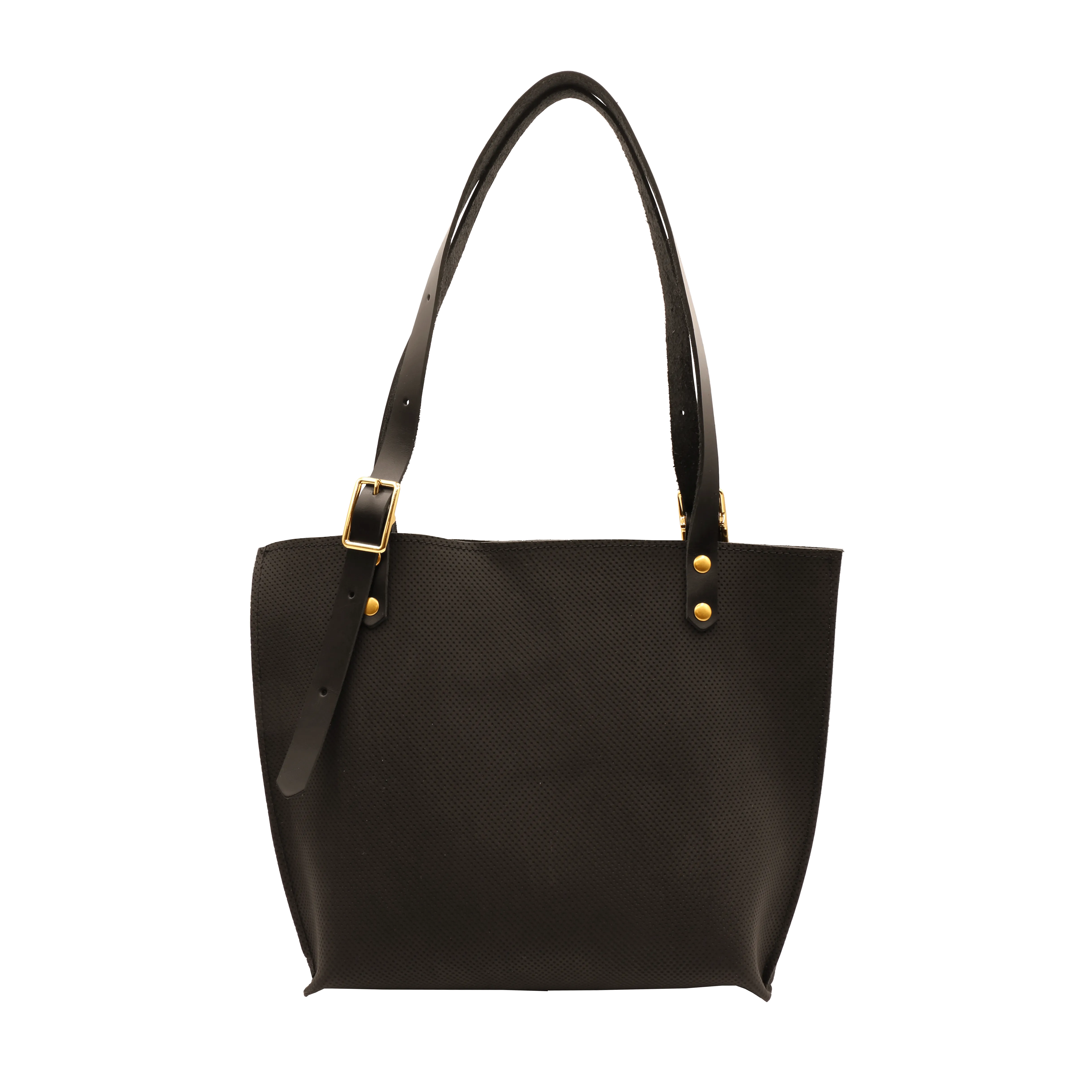 Charlotte Mini Tote in Perforated Noir