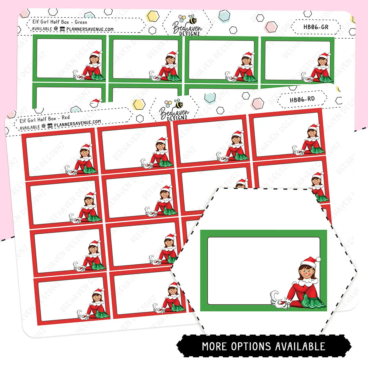 Christmas Elf Half Box Stickers