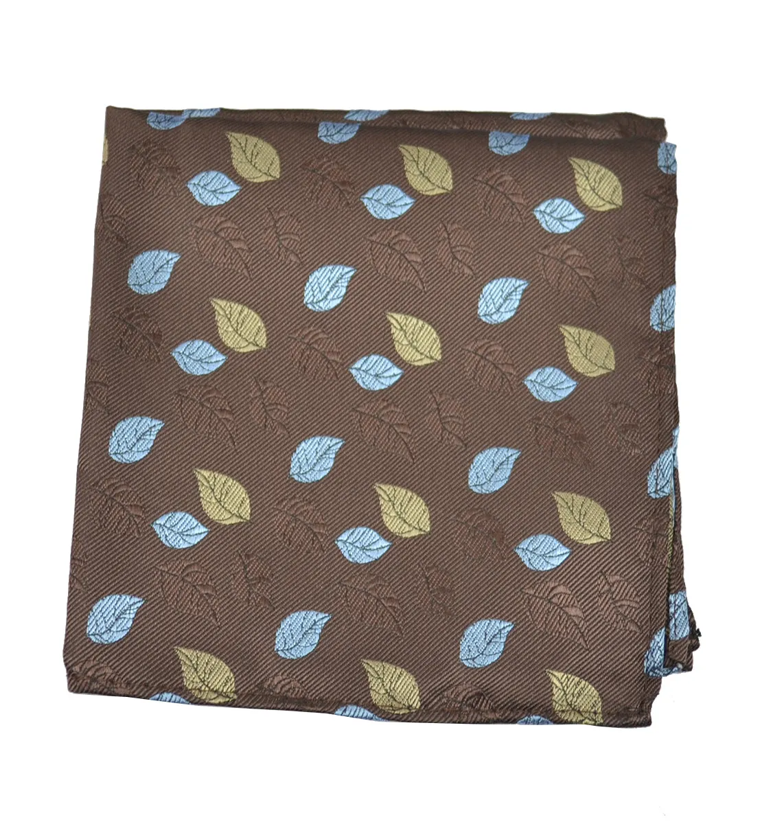 Cocoa Brown Floral Men's Tie and Pocket Square