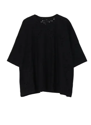 COTTON JERSEY HOLE DESIGN BIG T