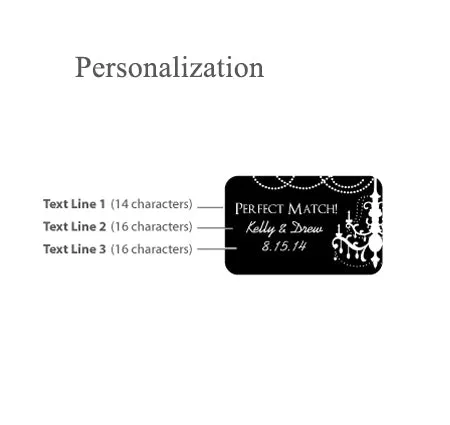 Custom Silhouette White Matchbox Favors