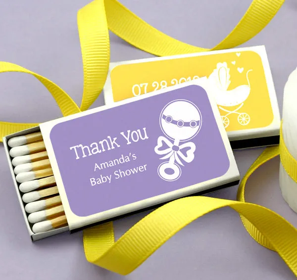 Custom Silhouette White Matchbox Favors
