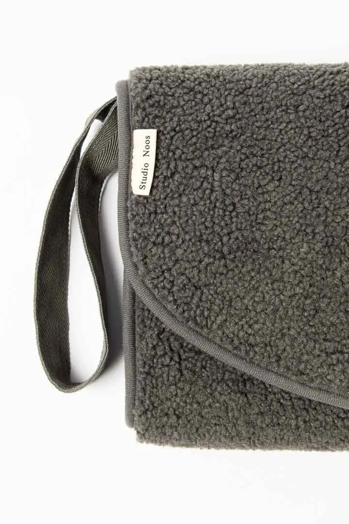 Dark Grey Teddy Changing Mat
