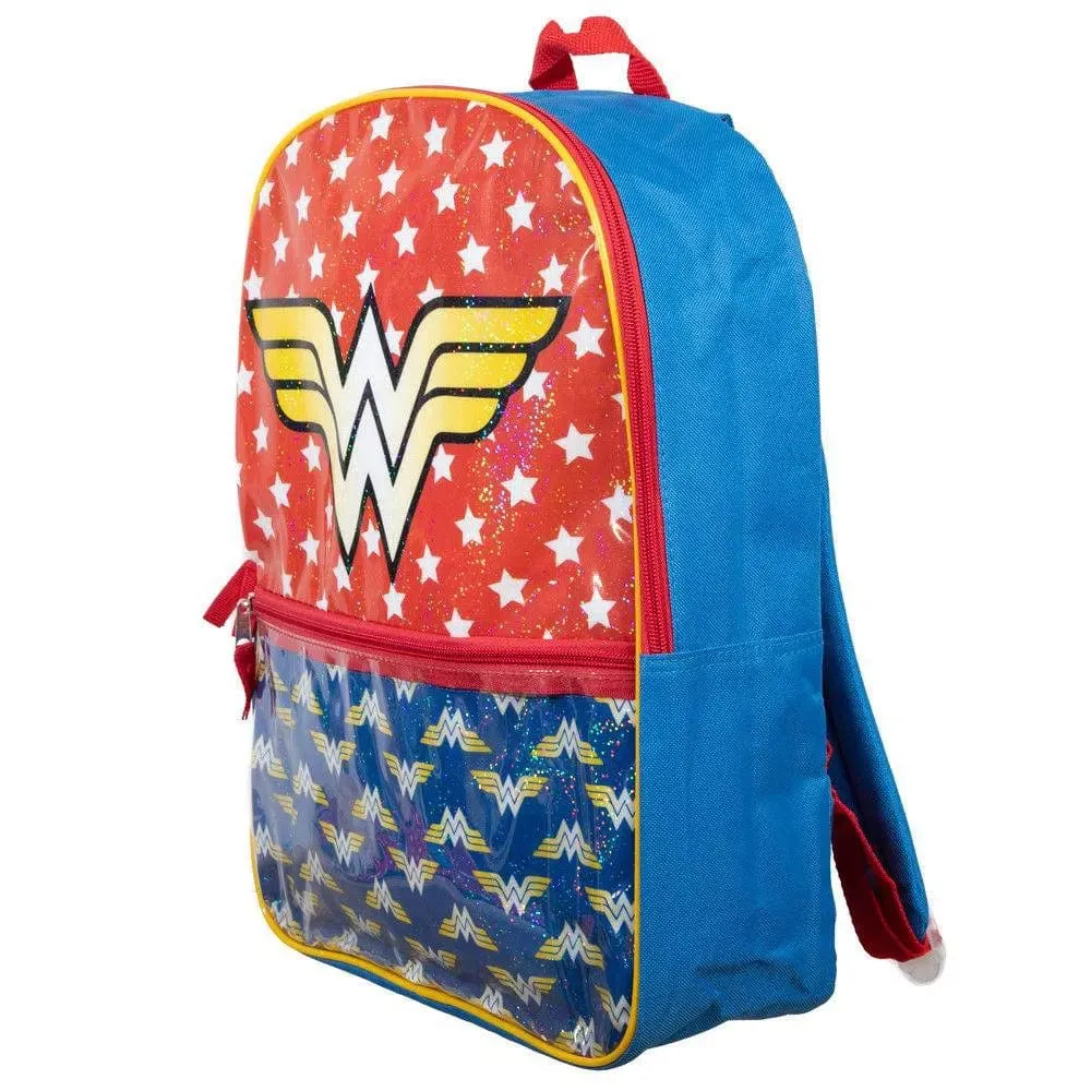 DC Comics: Wonder Woman - Back to School Set - Bioworld - Backpack, Lunchbox, Water Bottle, Zip Case, Ice Pack
