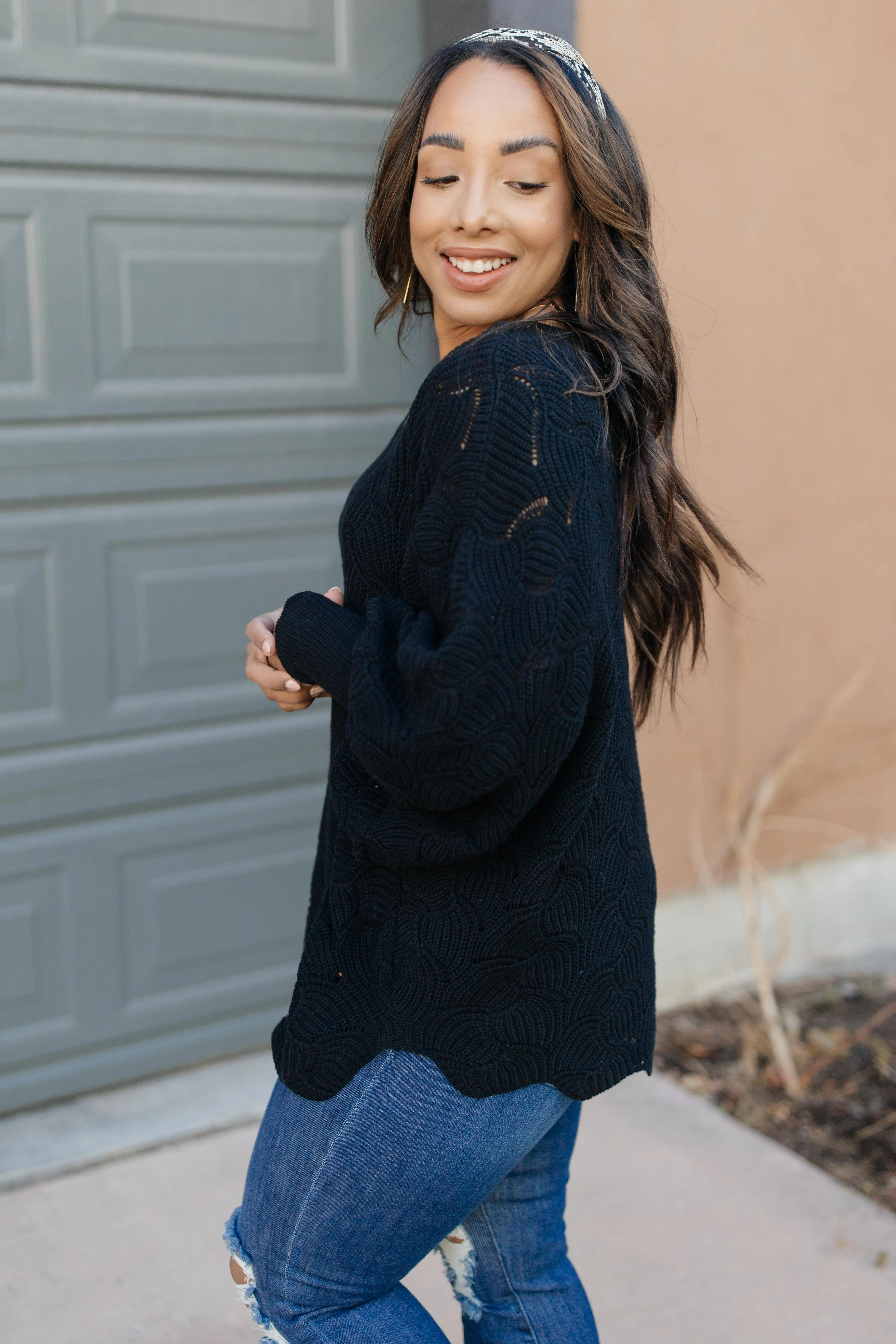 Designed For Details Sweater in Black