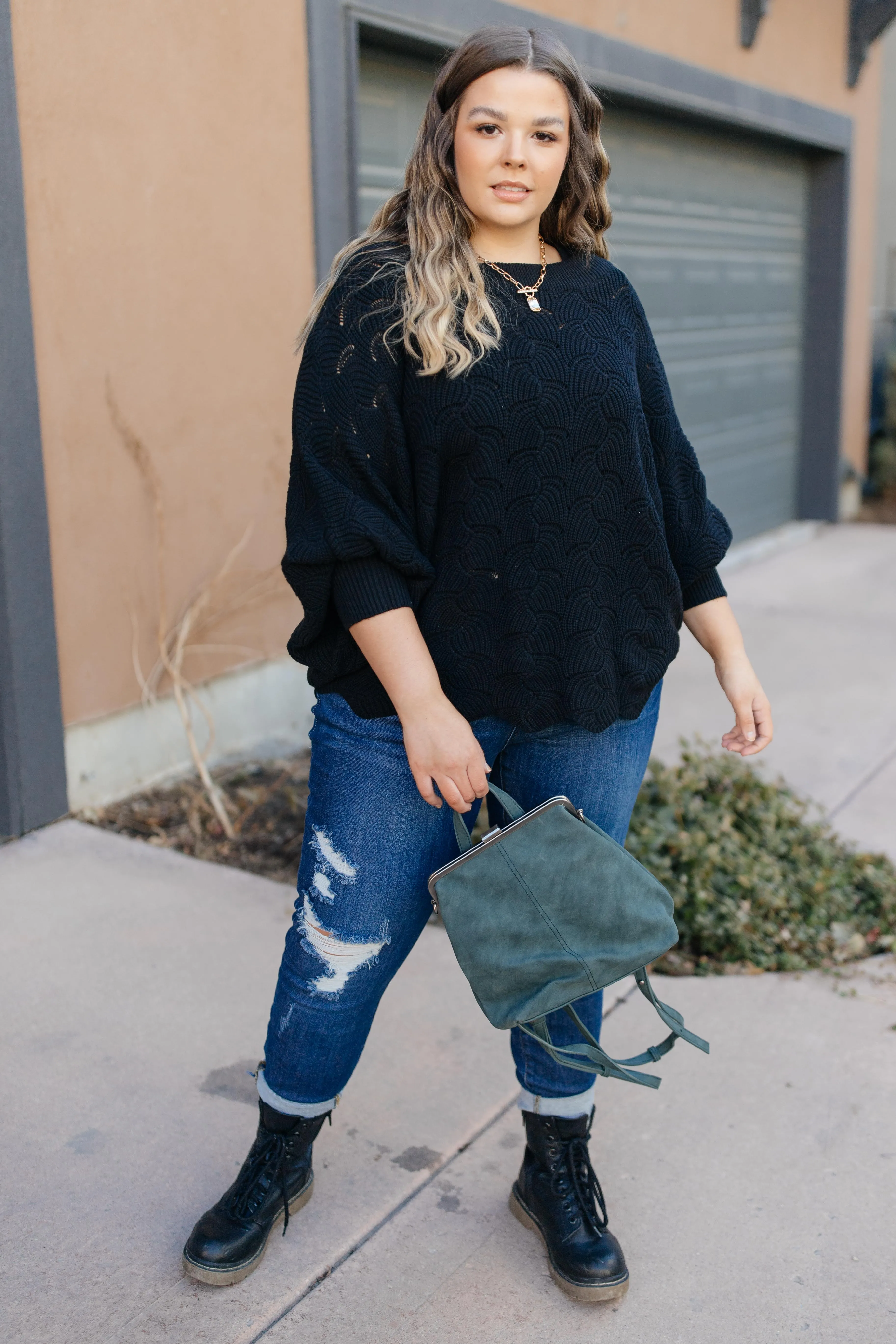 Designed For Details Sweater in Black