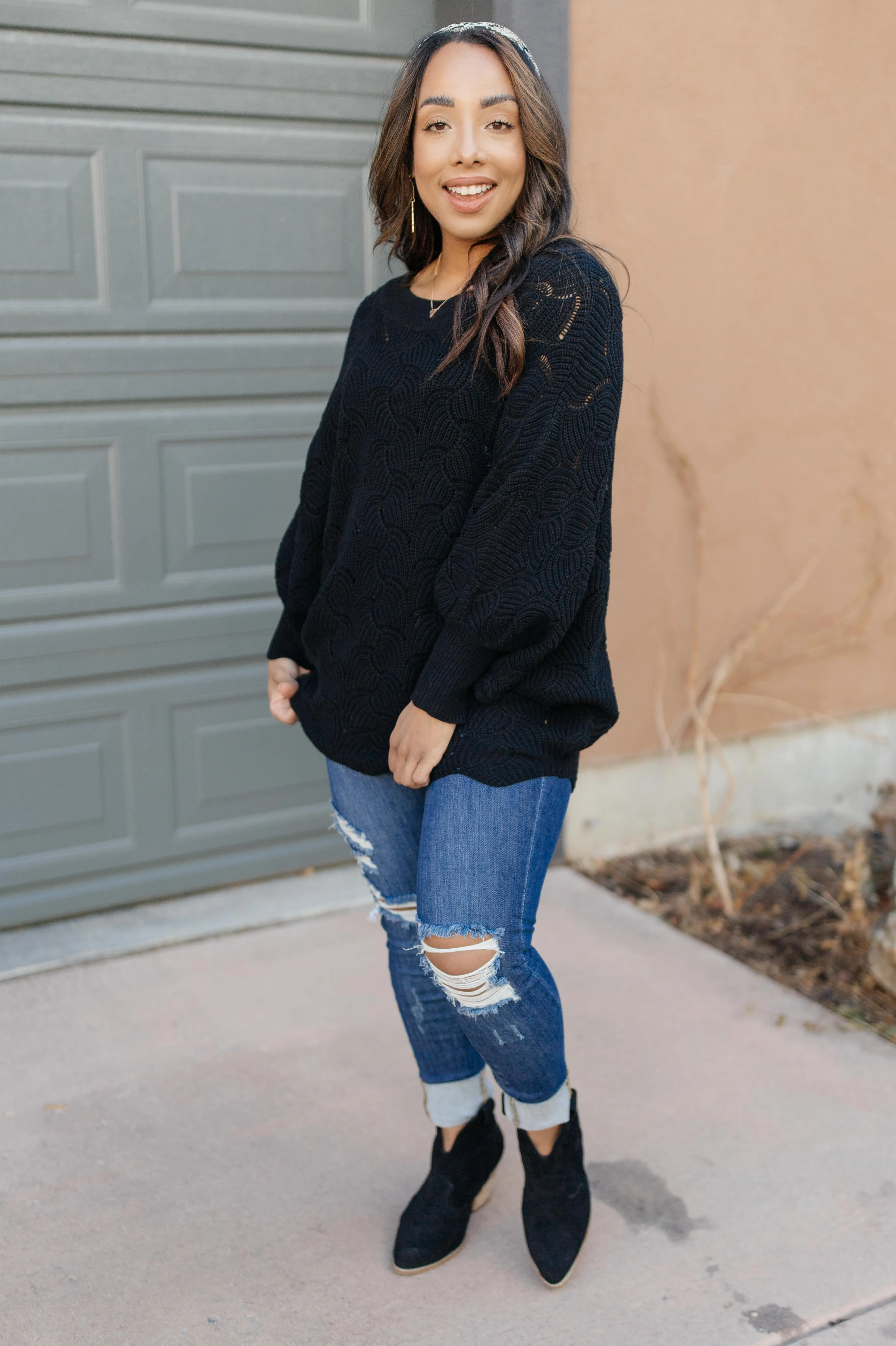 Designed For Details Sweater in Black