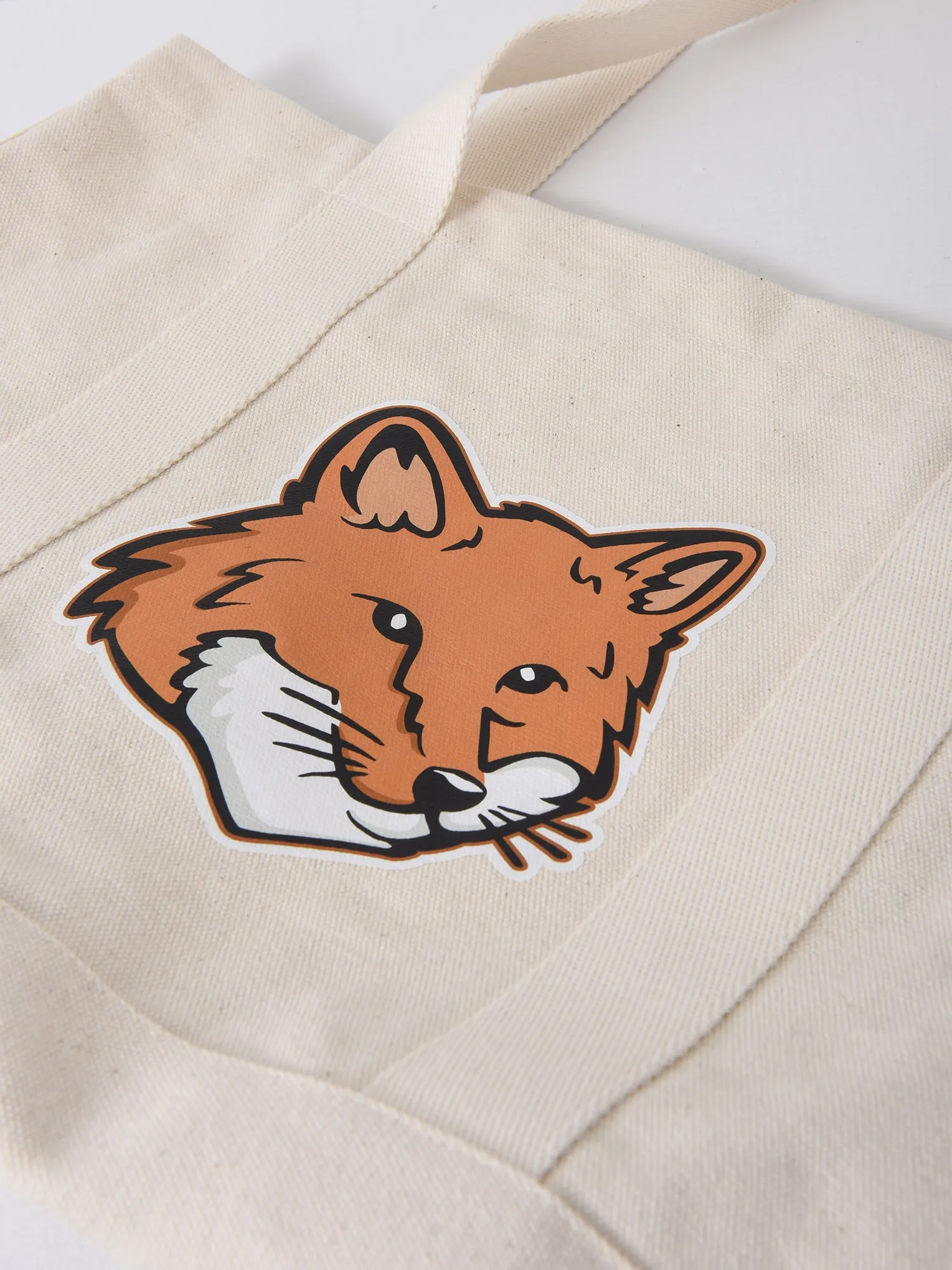 FOX HEAD TOTE BAG_ECRU