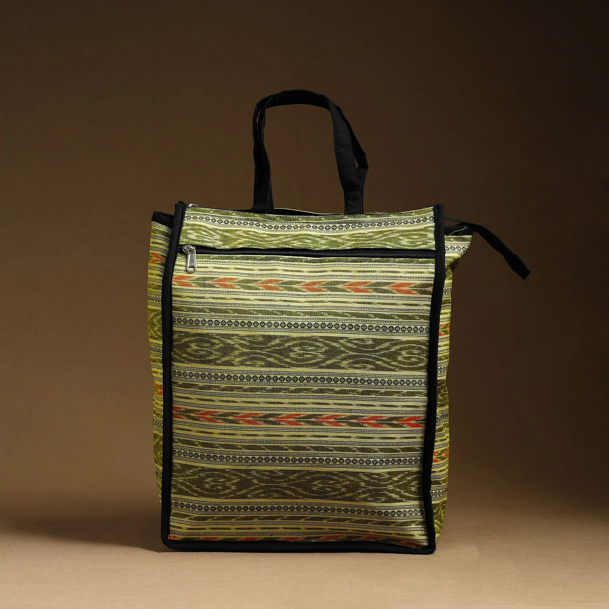Green - Handcrafted Cotton Shopping Hand Bag 10