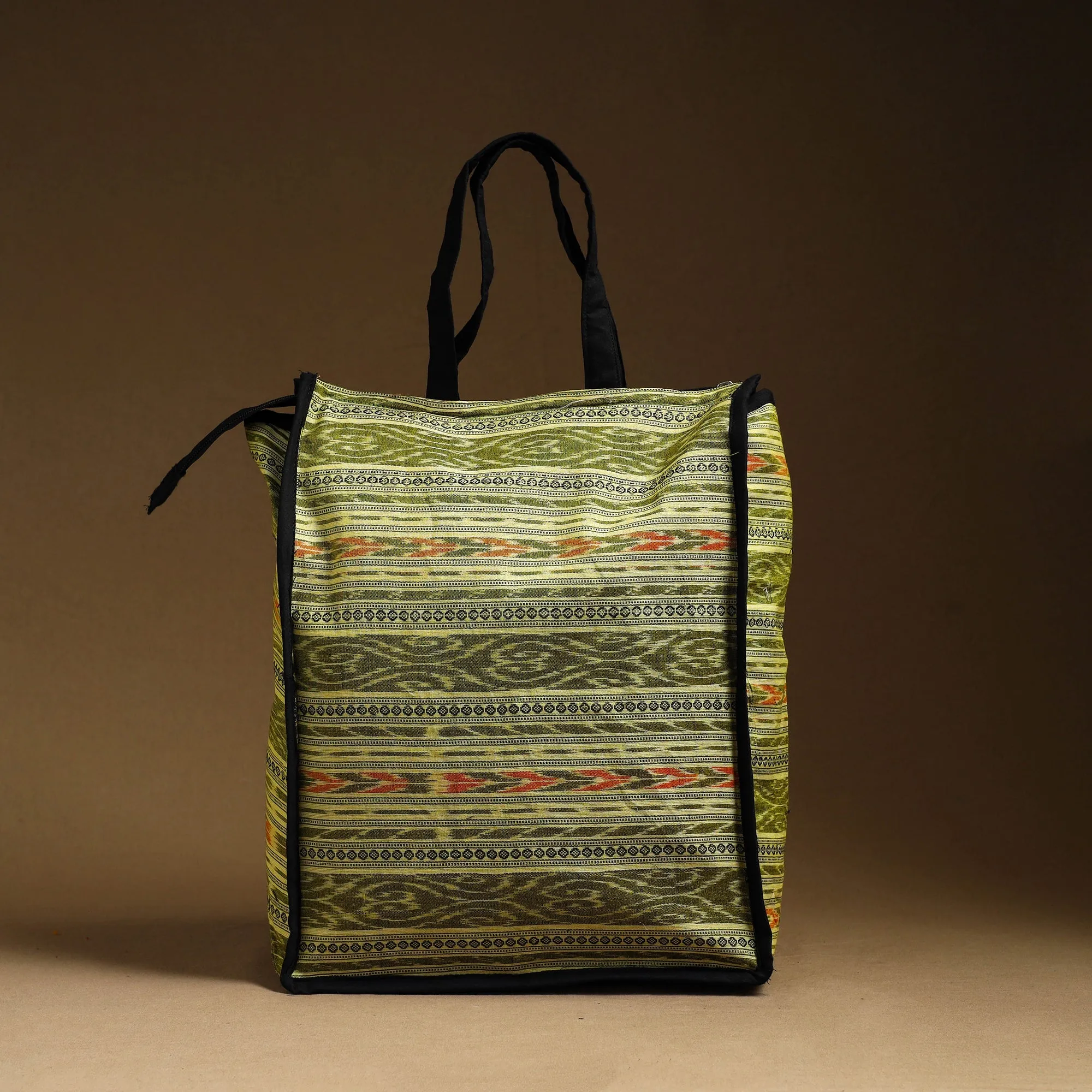 Green - Handcrafted Cotton Shopping Hand Bag 10