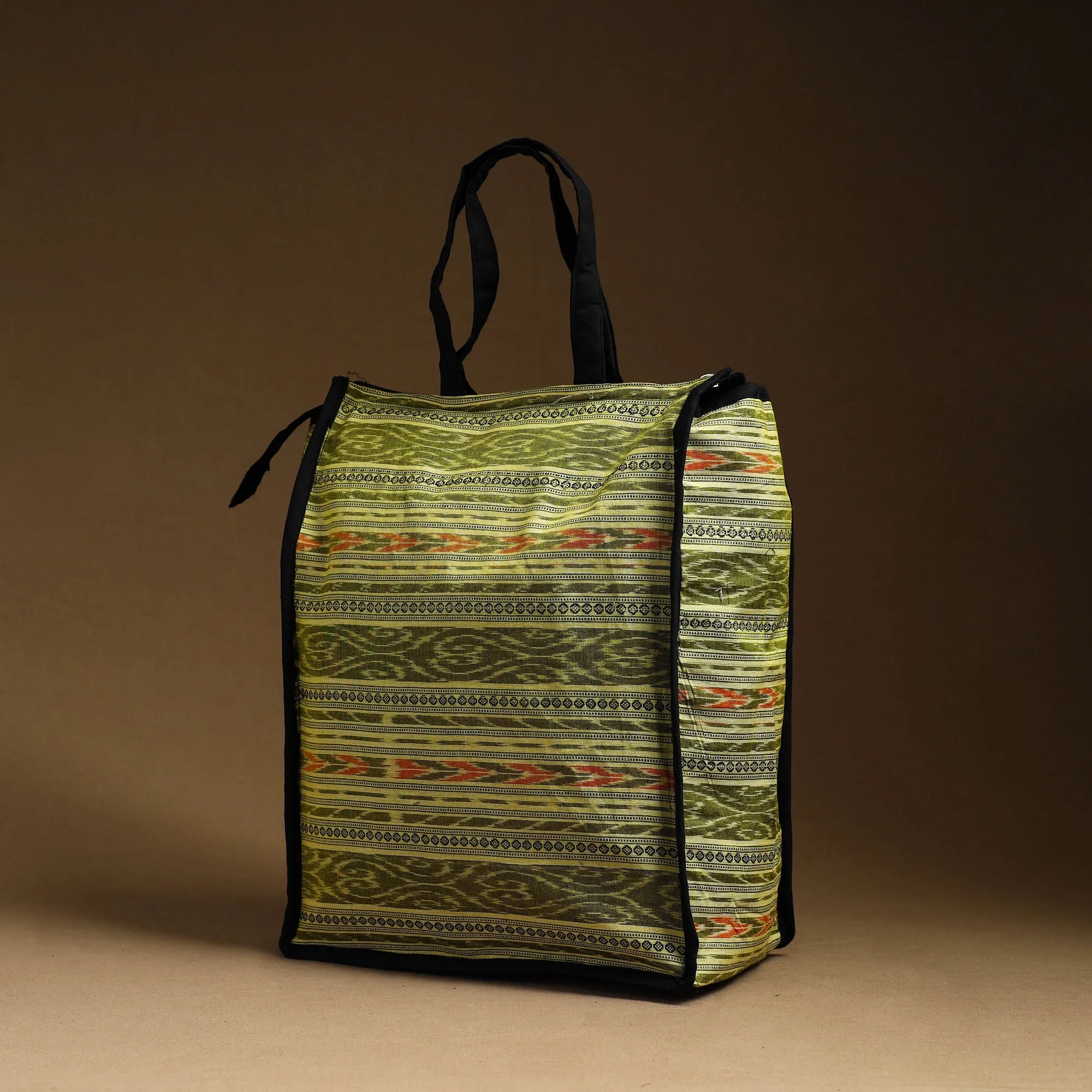 Green - Handcrafted Cotton Shopping Hand Bag 10