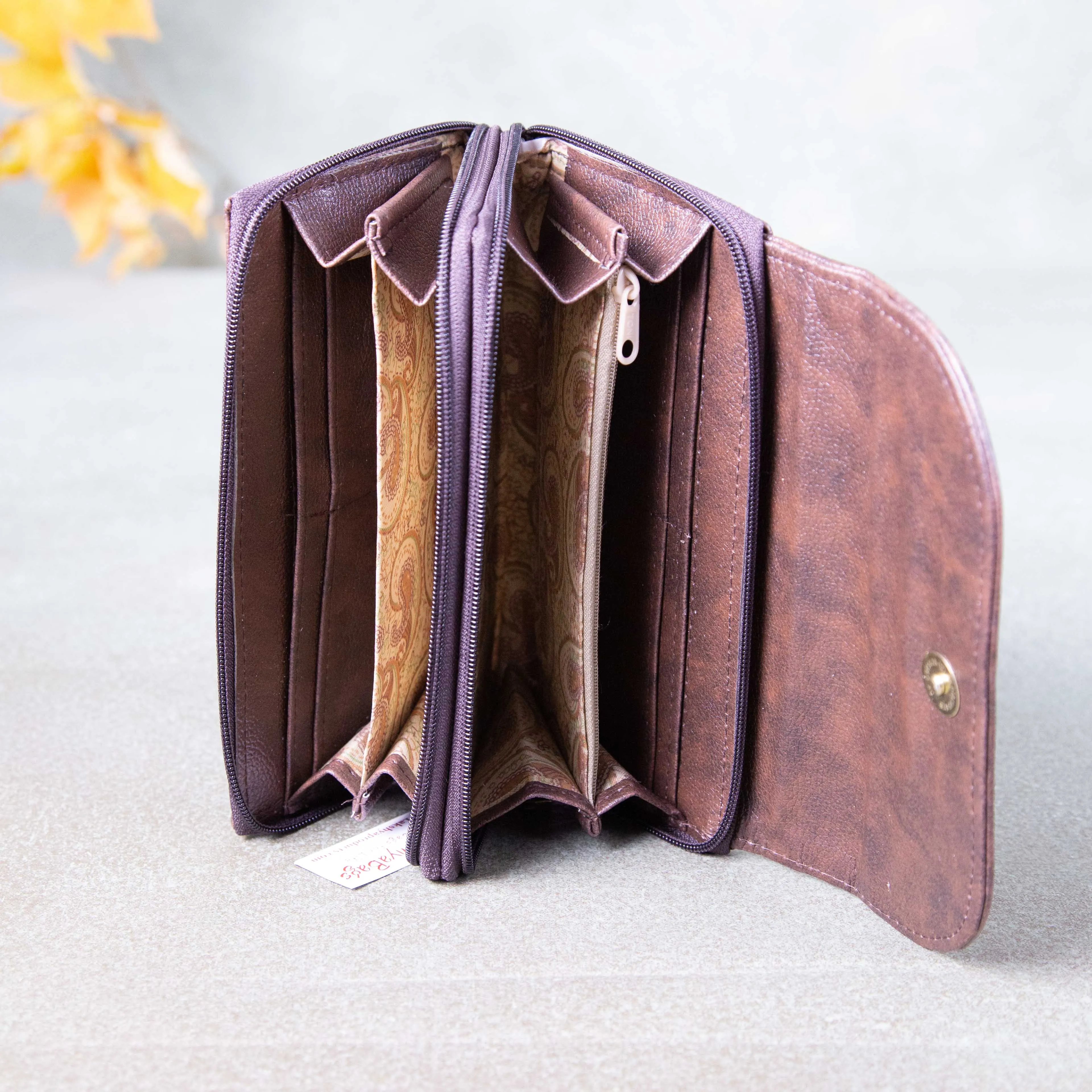 Handmade Wallets - Dual Zip Multi-Colour