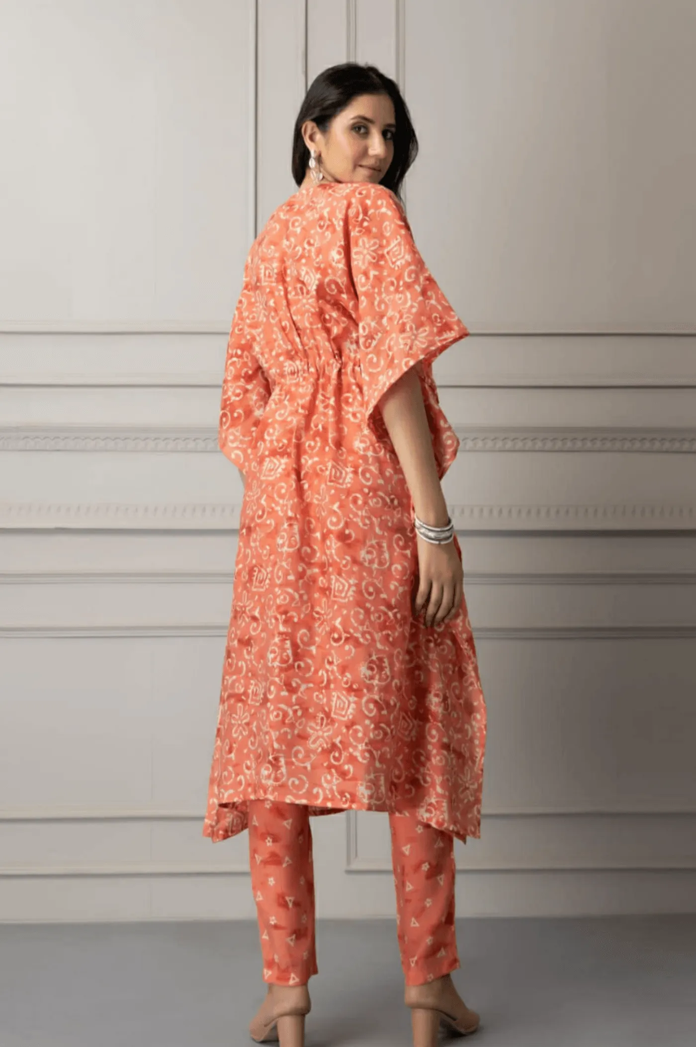 Kaftan in Modal Chanderi Fabric-Effortless Elegance