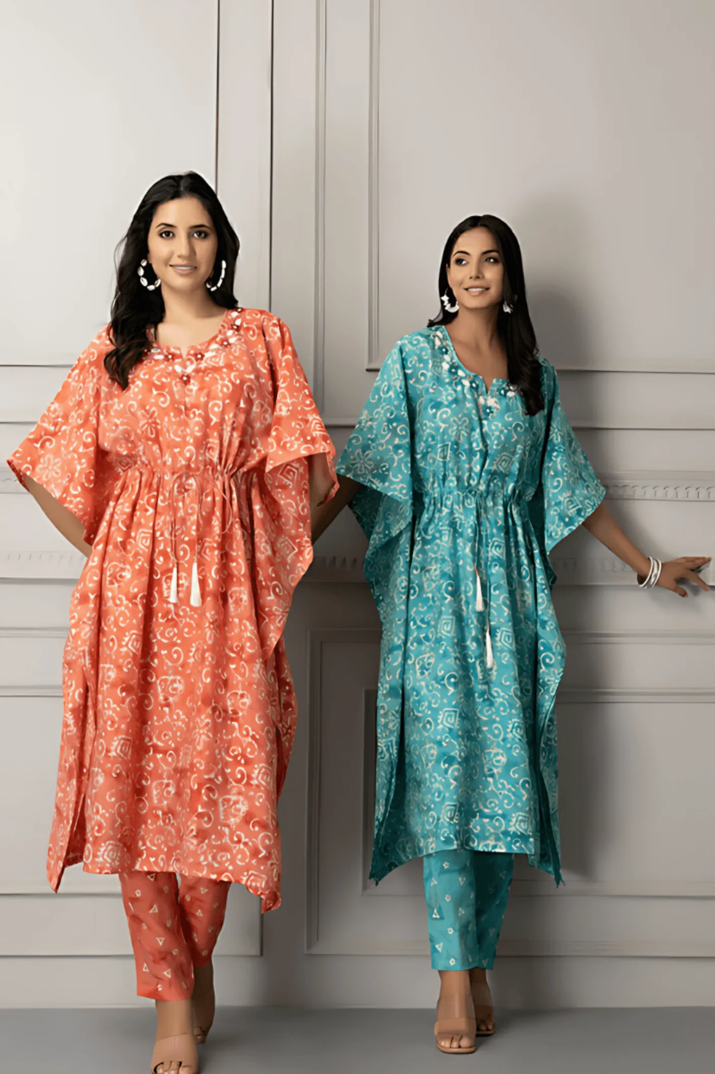 Kaftan in Modal Chanderi Fabric-Effortless Elegance