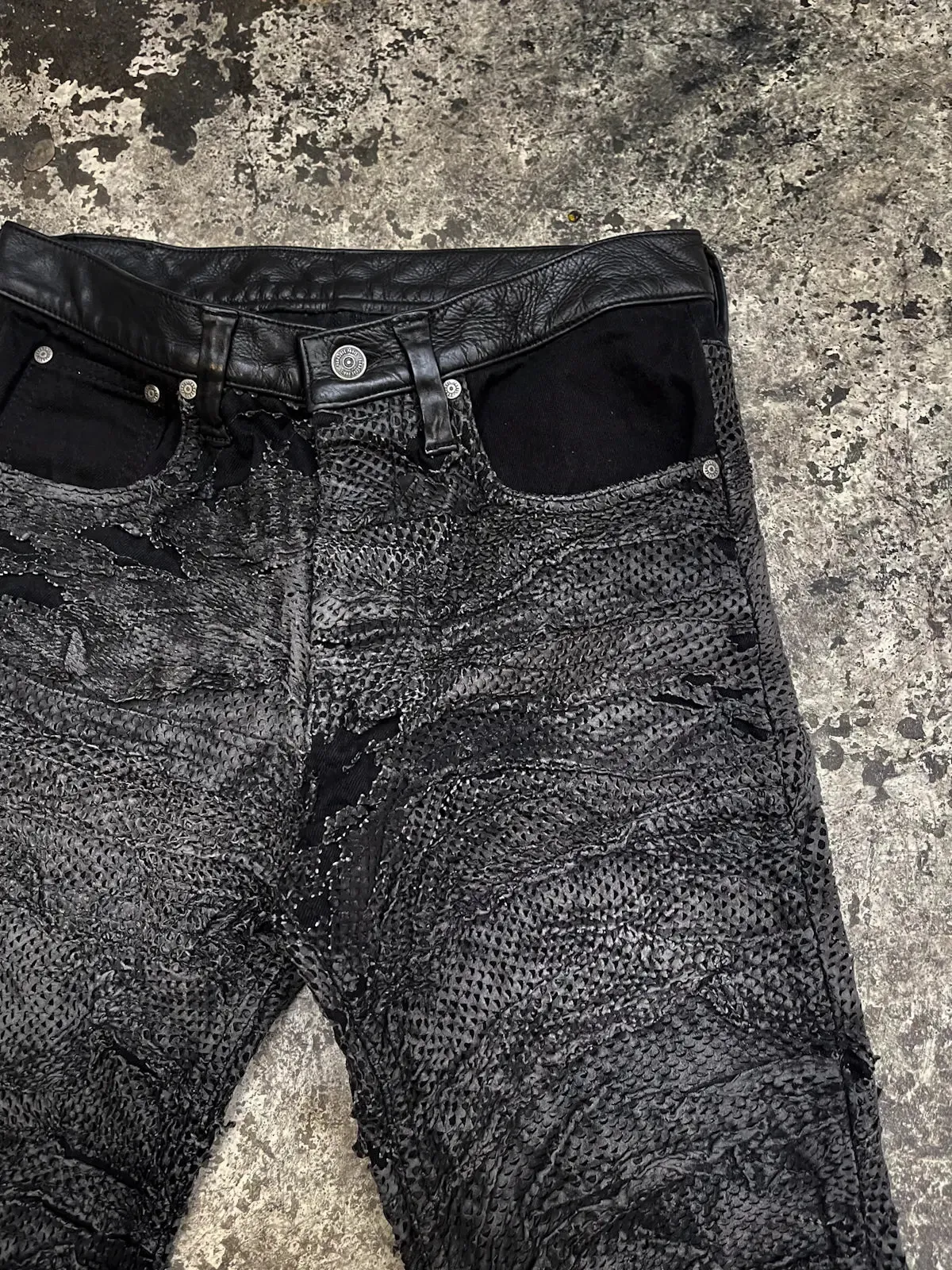 LAYERED LEATHER PERFORATED MAXIMUS