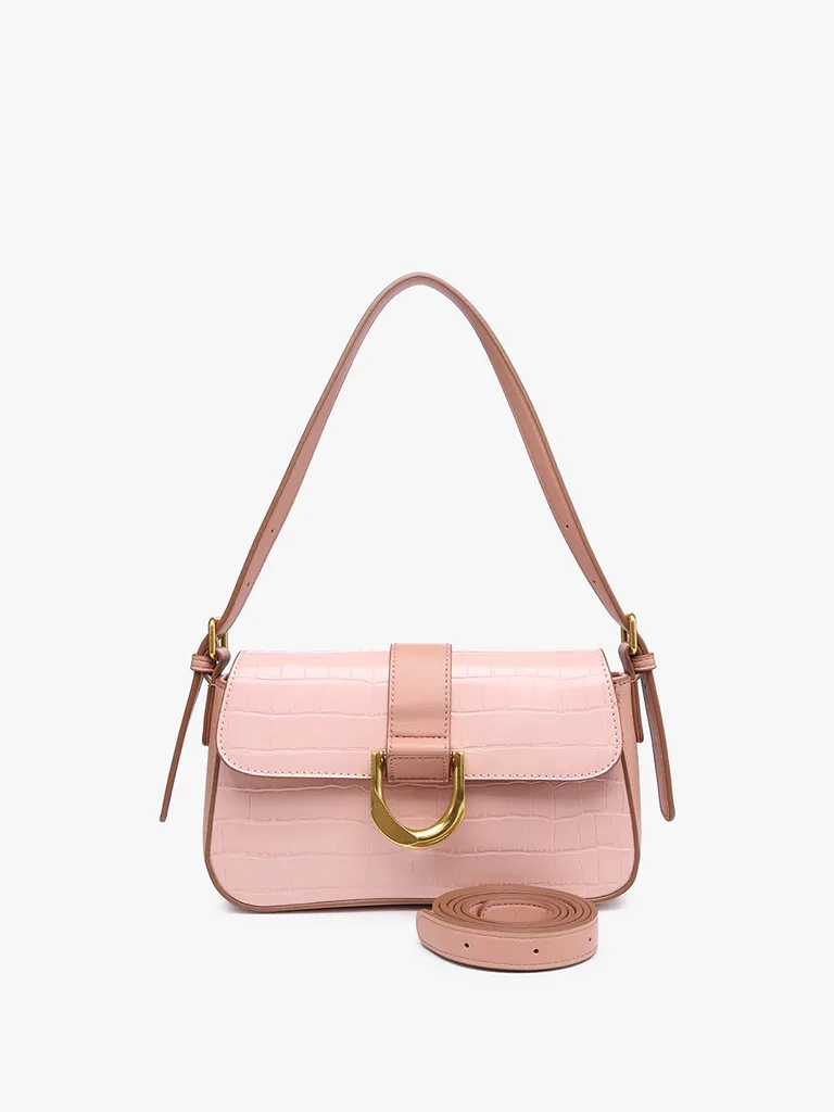 Lima Crocodile Embossed Shoulder Bag / Satchel