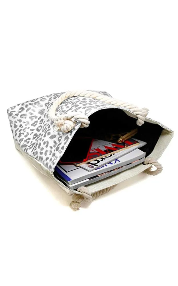 LOA176 Metallic Animal Pattern Beach Bag